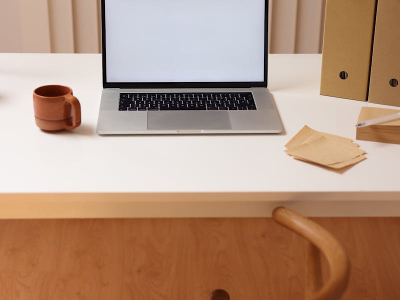 Clean modern workspace for web design